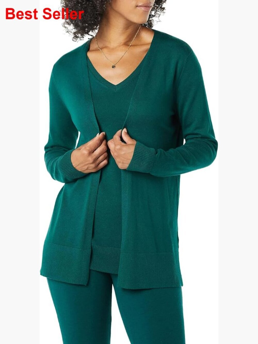 Cotton Blend Lightweight Long Sleeve Open Front Cardigan Sweater
